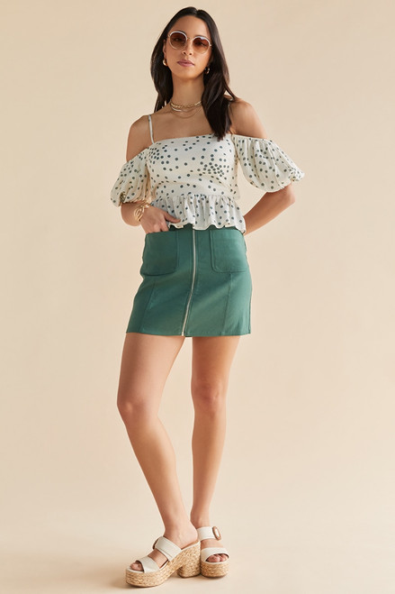 Kim Polka Dot Bow Off The Shoulder Blouse