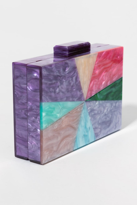 Beck Color Block Acrylic Clutch