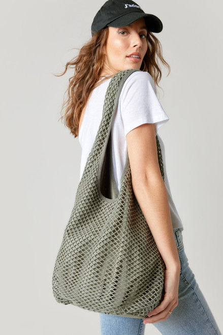 Sandra Netted Mesh Hobo Bag