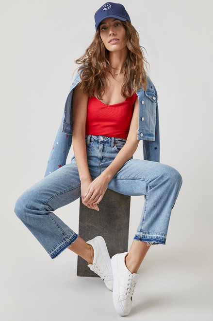 Sutton Mid-Rise Straight Jeans