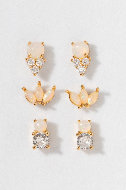 Willa Opal Stud Earring Set