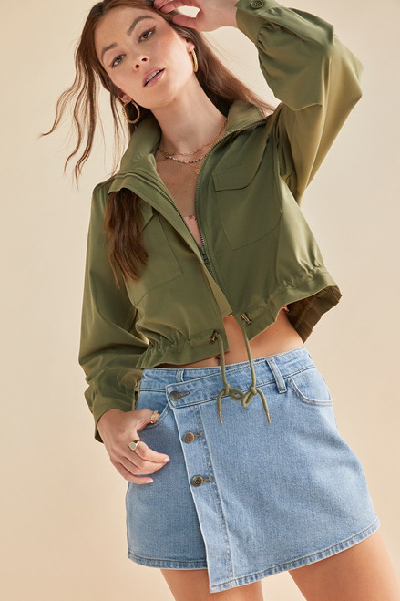 Maia Cropped Utility Jacket