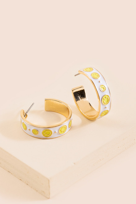 Becca Flat Smiley Hoop