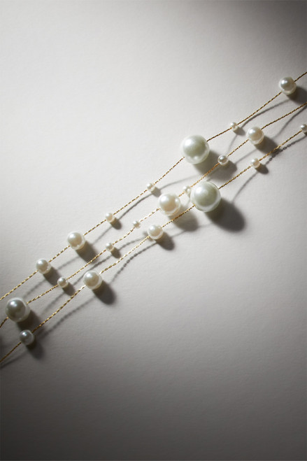 Luxe 14K Gold Plated Pearl Station Choker