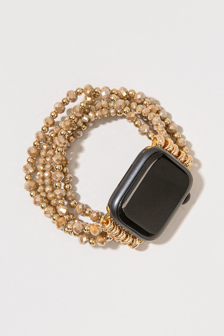 Vivian Multi Glass Metal Bead Smart Watch Band