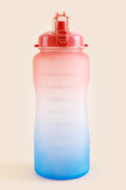Hydrate Motivational Ombré Water Bottle in 64oz