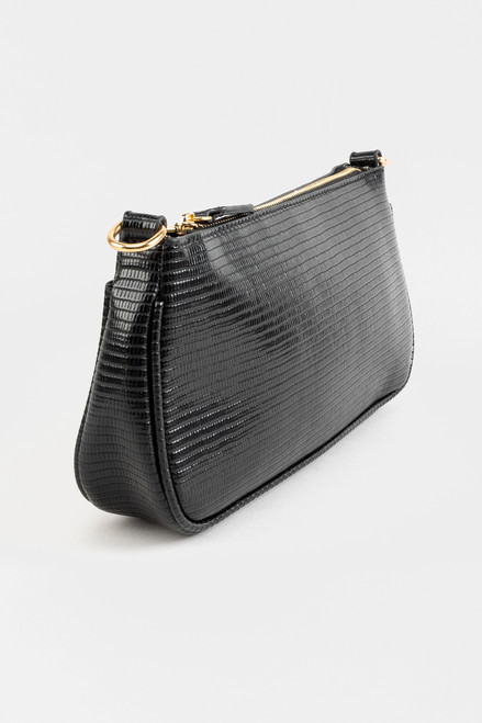 Natalie Croc Baguette Handbag
