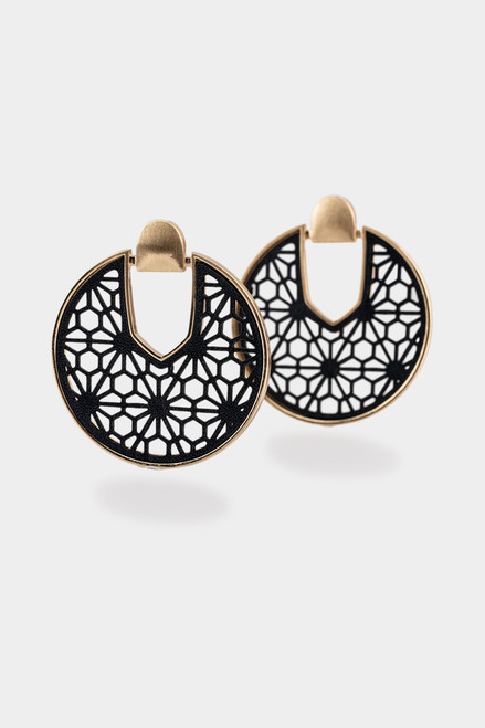 Leilani Filigree Leather Drop Earrings