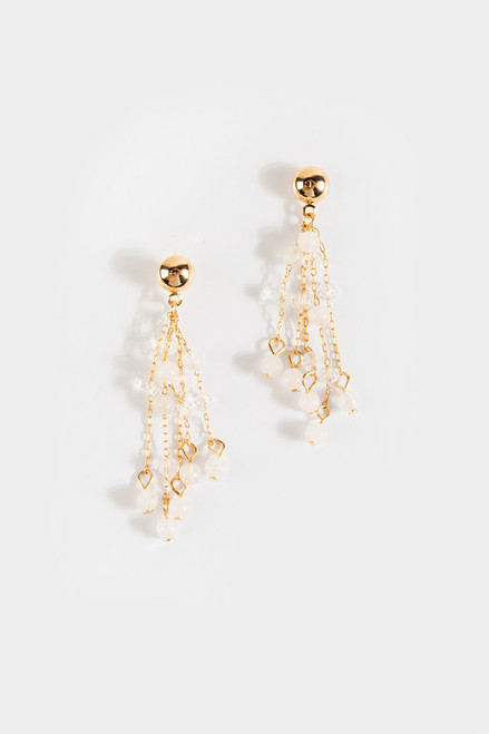 Denisse Glass Linear Chandelier Earrings