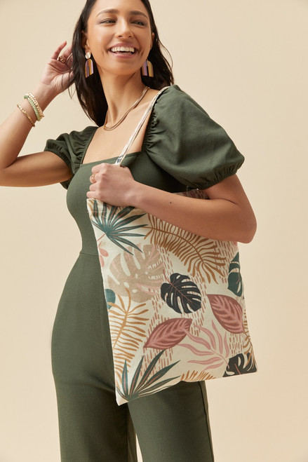 Irma Palm Fronds Printed Tote