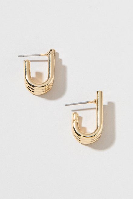 Una Art Deco Hoop Earrings