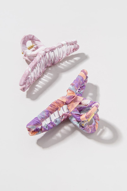Sunny Pastel Tie Dye Claw Clip Set