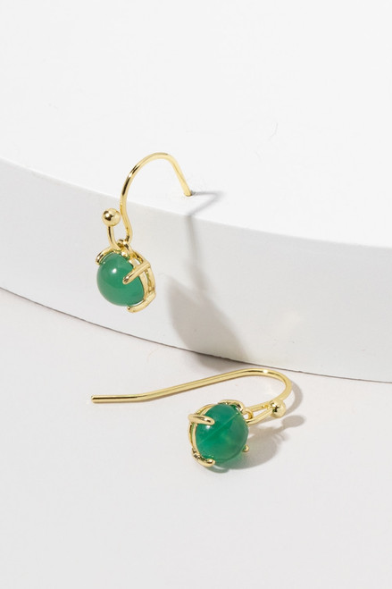 Madyson Green Droplet Earrings