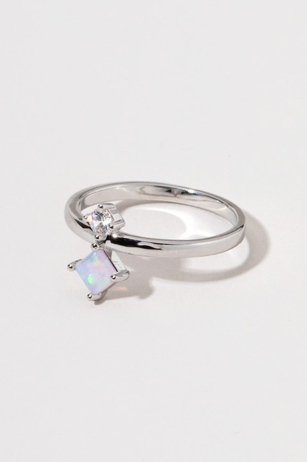 Jules Opal Silver Ring