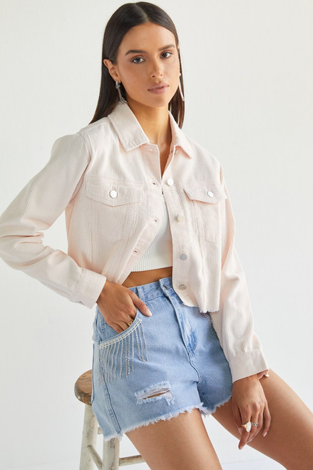 Stacie Cropped Corduroy Jacket