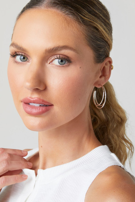 Lorene Silver Hoops