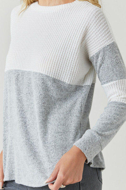 Finley Waffle Knit Long Sleeve Top