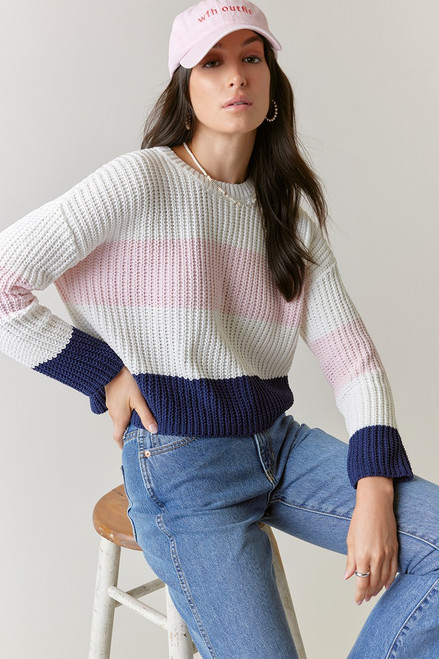 Dorianna Colorblock Pullover Sweater