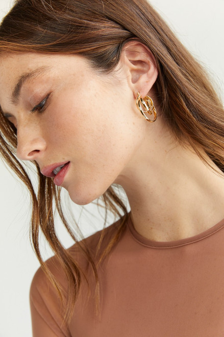 Doris Golden Looped Hoops