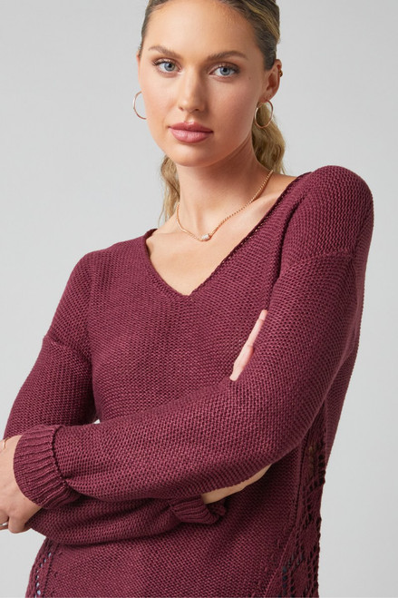 Lena Pointelle Tunic Sweater