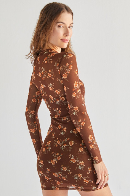 Ada Floral Mesh Mini Dress