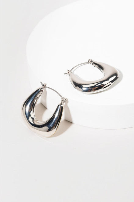 Adena Silver Hoop Earrings