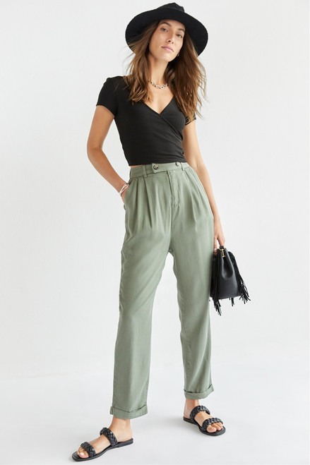 Danikah Pleated Cuff Hem Jogger Pants