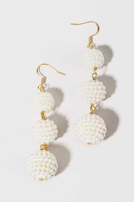 Annie Pearl Ball Drop Earrings