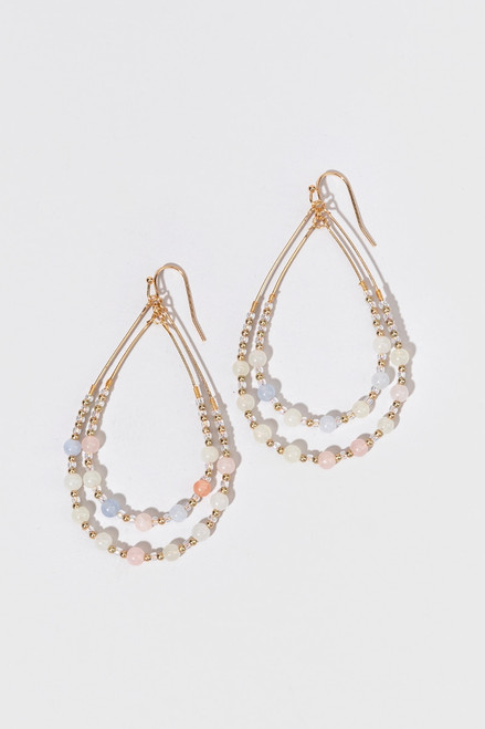 Melanie Golden Pearl Oval Earrings