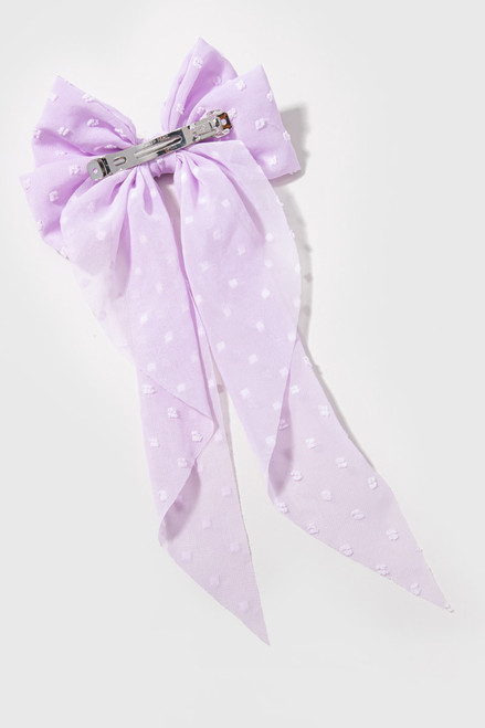 Faith Swiss Dot Bow Barrette