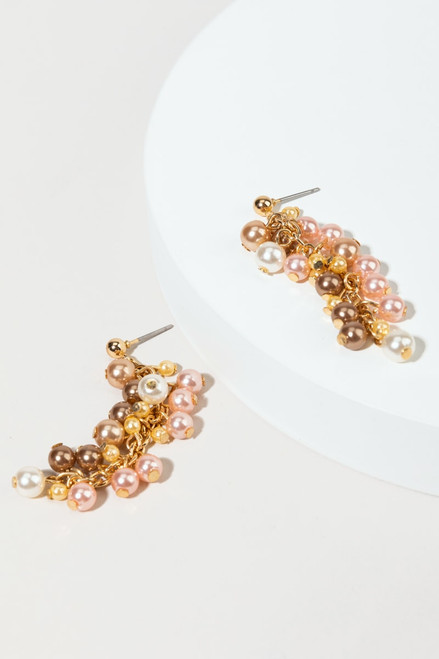 Chantel Multi Color Pearl Earrings