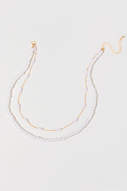 Ines Gold Pearl Necklace