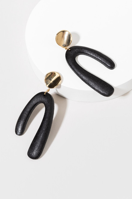 Tricia Wooden Arch Earrings