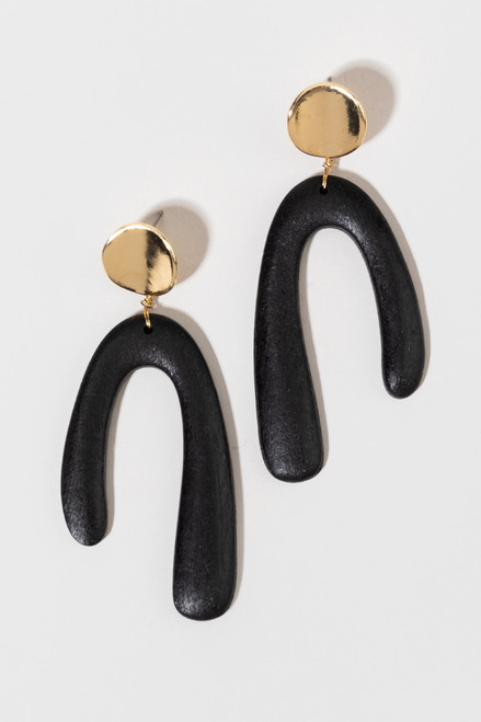 Tricia Wooden Arch Earrings
