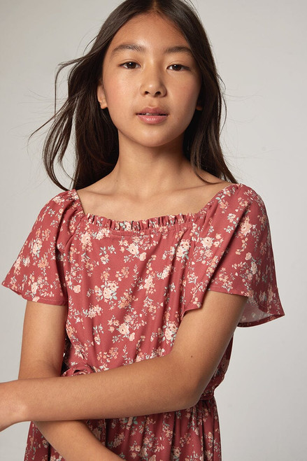 Hello Franki Ruffle Smocked Floral Dress for girls