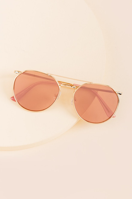 Alice Double Bridge Round Sunglasses