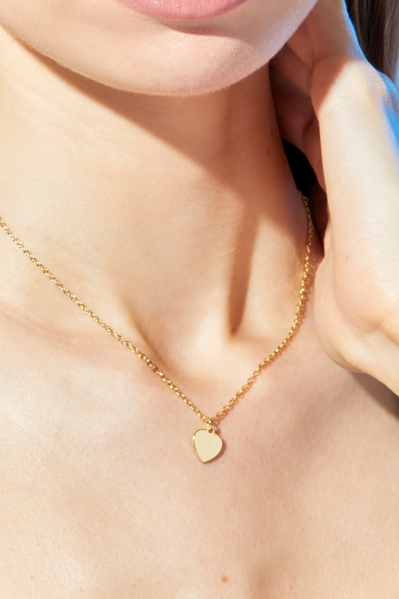 Demi-Fine Gold Plated Heart Pendant Necklace