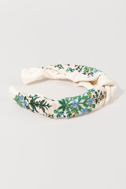 Rifle Paper Co Lottie Embroidered Knotted Headband