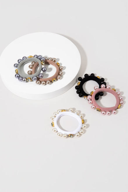 Maria Pearl Hair Tie Set