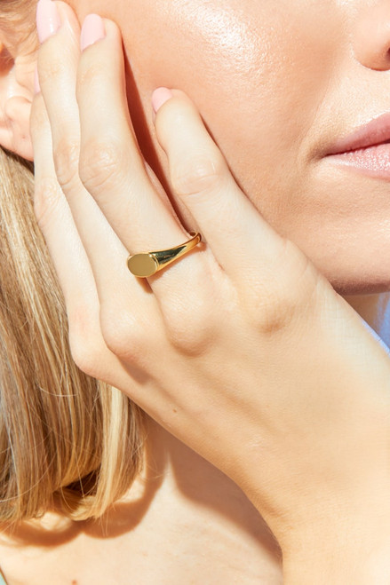 Demi-Fine Gold Plated Signet Ring