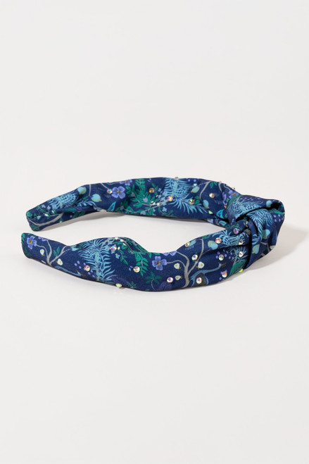 Rifle Paper Co Peacock Embellished Knotted Headband