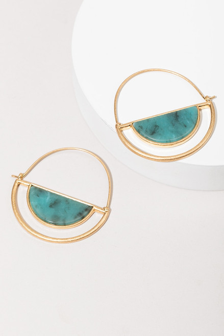 Greta Half Circle Hoop Earrings