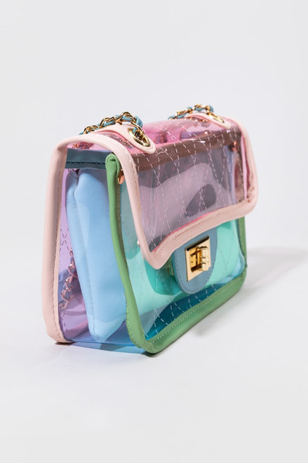 Vicky Clear Rainbow Handbag