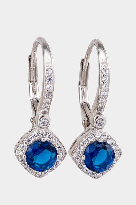 Kyra Pavé Sapphire Drop Earrings