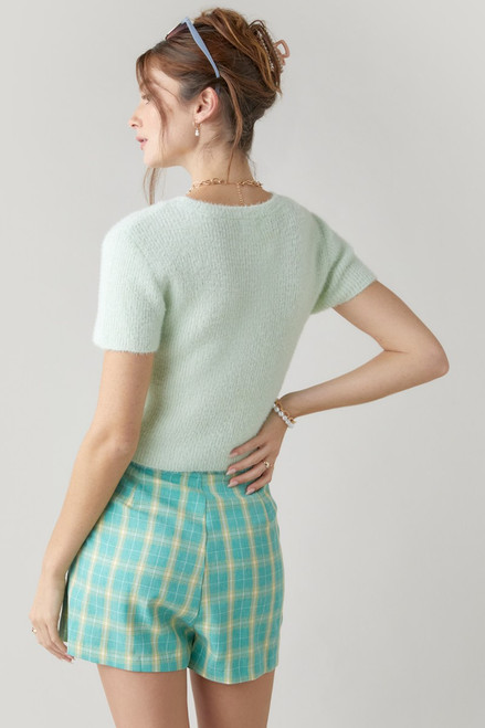 Nelly Green Plaid Skort