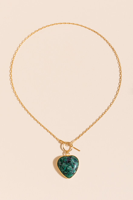 Trove Semi-Precious Stone Heart Necklace