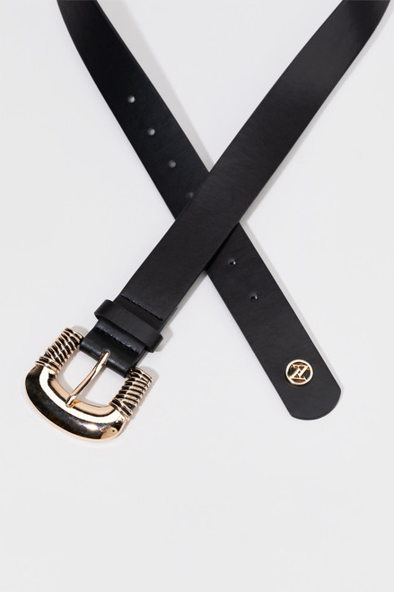 Sherri Black Leather Belt