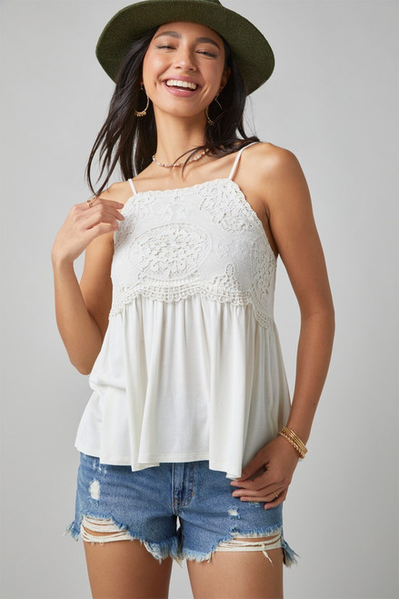 Brandy Crochet Knit Tank Top