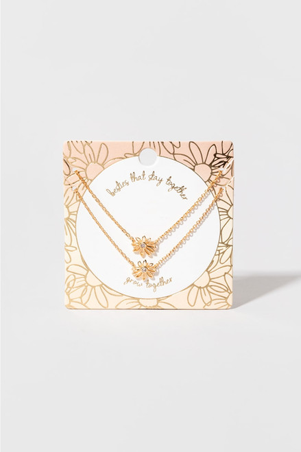 Grow Together Flower Friendship Necklace