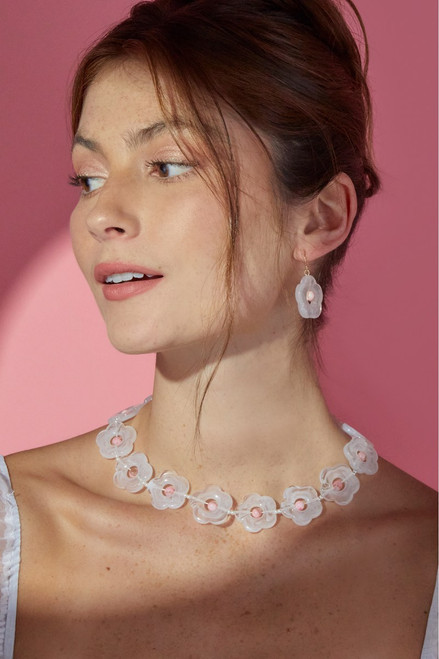 Luxe Resin Flower Drop Earrings